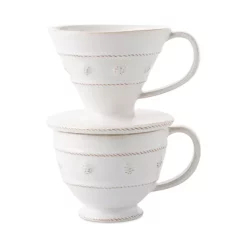 Coupon ⌛ Juliska Berry And Thread Pour Over Coffee Set Whitewash 🥰