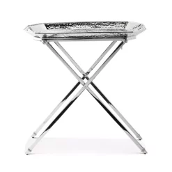 Hot Sale ⌛ Juliska Graham Bar Tray & Stand Silver Met 🧨