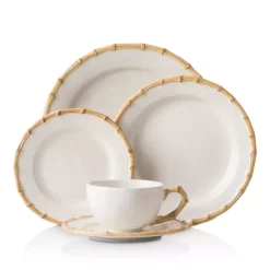 Brand new 👍 Juliska Classic Bamboo Natural 5pc Setting 🧨