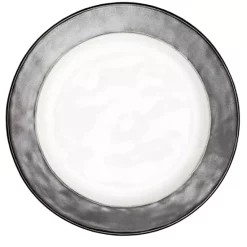 Cheapest ⭐ Juliska Pewter Stoneware Round Side Plate White/pewter 💯