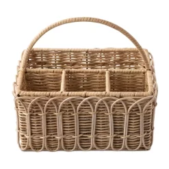 Outlet 🧨 Juliska Provence Rattan Silverware Napkin Caddy Rattan/whitewash Trim ✨ -Juliska Sales unnamed file 1273