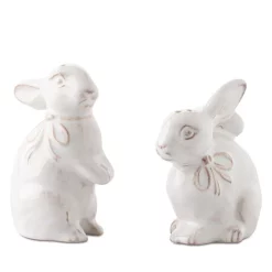 Brand new ๐ Juliska Clever Creatures Whitewash Bunny Salt & Pepper Set ๐