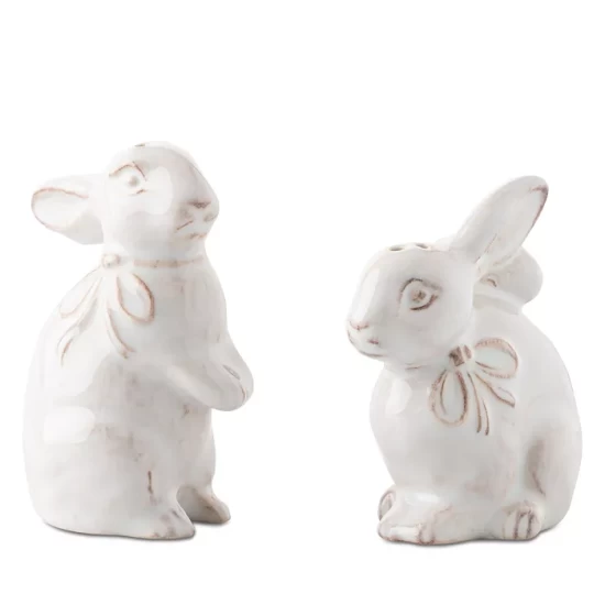 Brand new ๐ Juliska Clever Creatures Whitewash Bunny Salt & Pepper Set ๐ 3 Brand new ๐ Juliska Clever Creatures Whitewash Bunny Salt & Pepper Set ๐