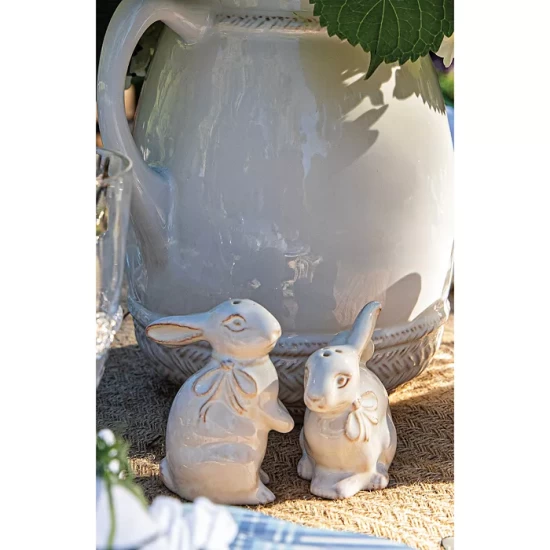Brand new ๐ Juliska Clever Creatures Whitewash Bunny Salt & Pepper Set ๐ 4 Brand new ๐ Juliska Clever Creatures Whitewash Bunny Salt & Pepper Set ๐ - Image 2