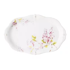 Outlet ❤️ Juliska Berry & Thread Floral Sketch Wisteria 16" Platter 🤩