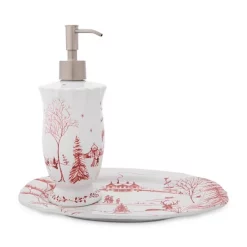 New 😉 Juliska Country Estate Winter Frolic Ruby Soap/Lotion/Hand Sanitizer Dispenser 🎁 -Juliska Sales unnamed file 1662
