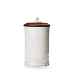 Promo 😍 Juliska Berry & Thread 10" Canister With Wooden Lid White 🎉