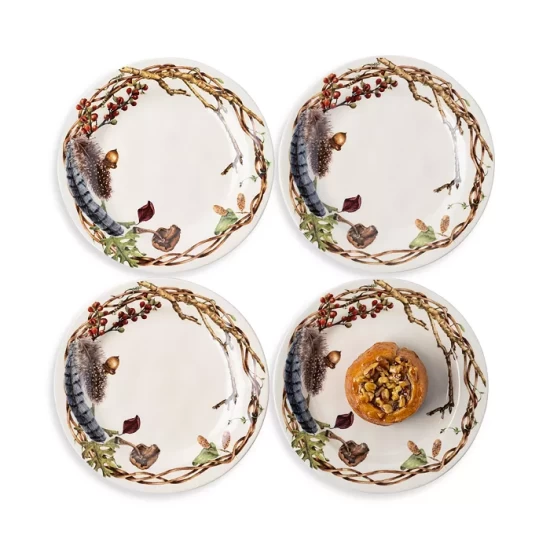 Brand new ๐ Juliska Forest Walk Party Plates, Set Of 4 Multi โค๏ธ 3 Brand new ๐ Juliska Forest Walk Party Plates, Set Of 4 Multi โค๏ธ