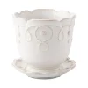 Discount 😍 Juliska Jardin Du Monde 5.25" Planter With Saucer Whitewash 👍 -Juliska Sales unnamed file 272