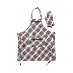 Deals 🧨 Juliska Stewart Tartan Adult Apron & Oven Mitt Set Multi 👍