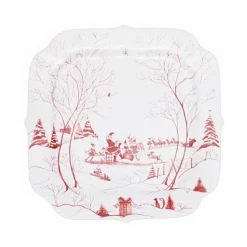 Buy 🔥 Juliska Country Estate Winter Frolic Ruby Santa’s Cookie Tray, Naughty & Nice List 🧨