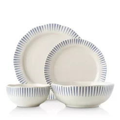 Best reviews of 😀 Juliska Sitio Stripe Indigo 4-Piece Place Setting Indigo Blue ✨