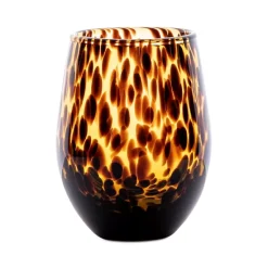 Budget 🔔 Juliska Puro Tortoiseshell Stemless Wine Glass Espresso 👏