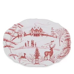 Best Pirce 👏 Juliska Country Estate Winter Frolic Ruby 8" Tray 😉