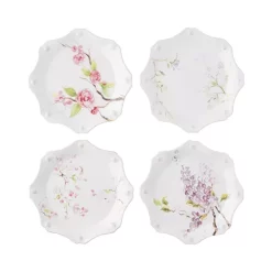 Budget 😀 Juliska Berry & Thread Floral Sketch Dessert/Salad Plates, Set Of 4 Multi 🎉