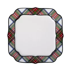 Best Pirce 🌟 Juliska Stewart Tartan 12" Cookie Tray Red Tartan ✔️